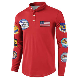 Tuskegee Airmen WWII Heroes Button Sweatshirt The Great American Aviators Red Art