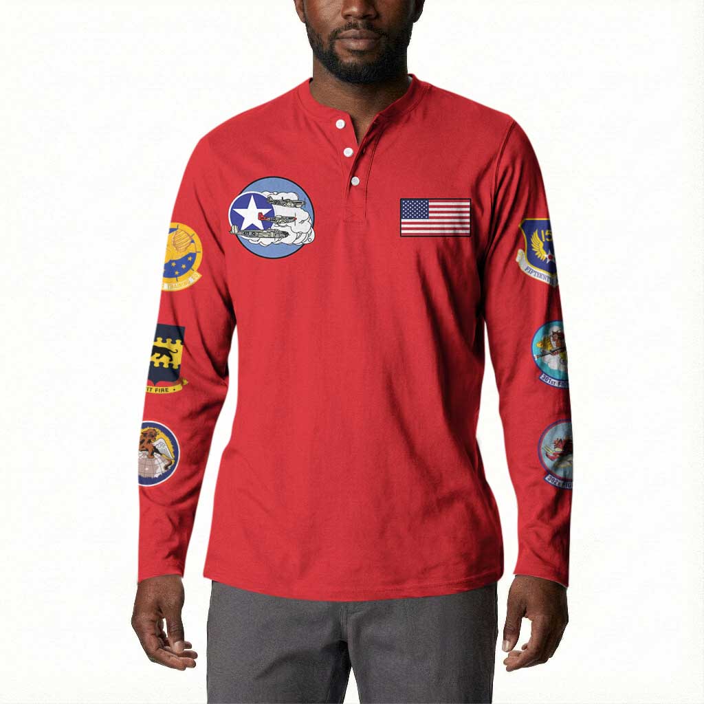 Tuskegee Airmen WWII Heroes Button Sweatshirt The Great American Aviators Red Art