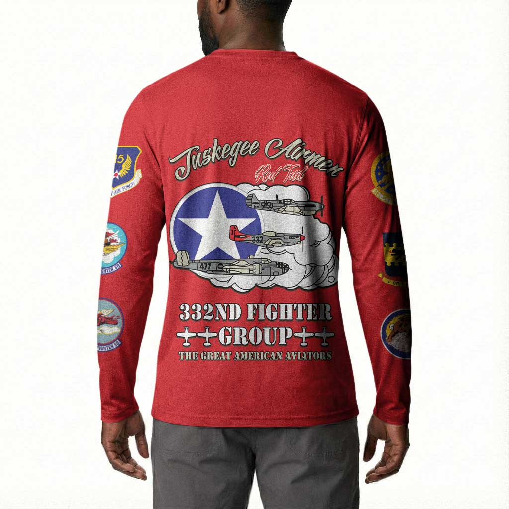 Tuskegee Airmen WWII Heroes Button Sweatshirt The Great American Aviators Red Art