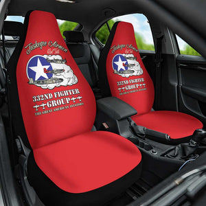 African American Aviators WWII Car Seat Cover Tuskegee Red Tails Airmen Red - African Pride