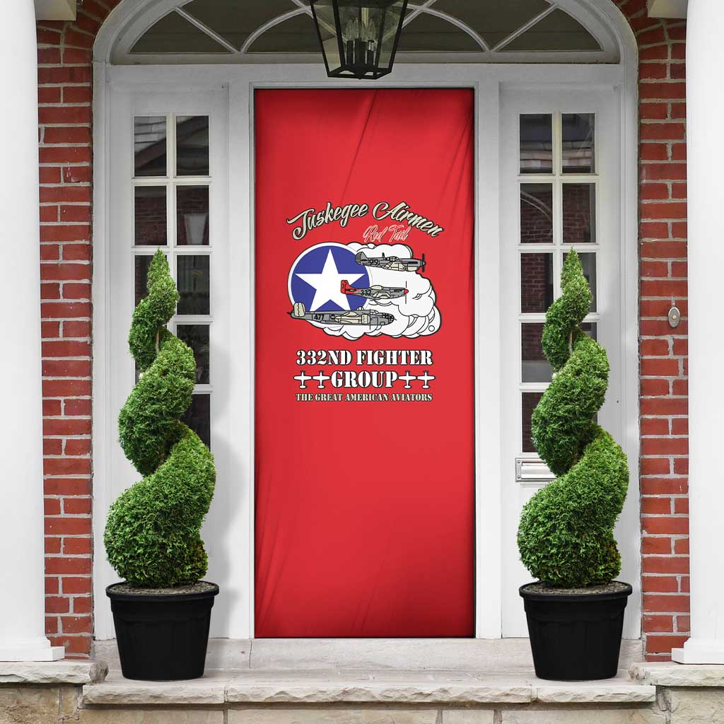 Tuskegee Airmen WWII Heroes Door Cover The Great American Aviators Red Art