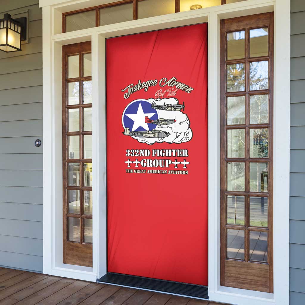 Tuskegee Airmen WWII Heroes Door Cover The Great American Aviators Red Art