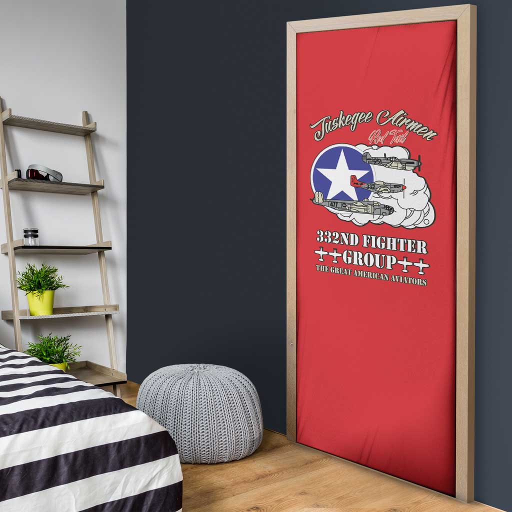 Tuskegee Airmen WWII Heroes Door Cover The Great American Aviators Red Art