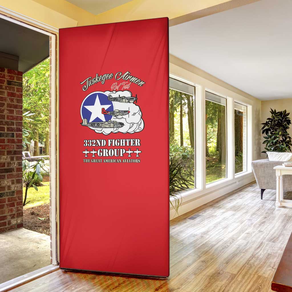 Tuskegee Airmen WWII Heroes Door Cover The Great American Aviators Red Art