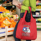 African American Aviators WWII Grocery Bag Tuskegee Red Tails Airmen Red - African Pride