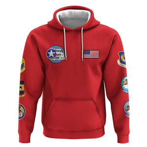 African American Aviators WWII Hoodie Tuskegee Red Tails Airmen Red - African Pride