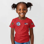 African American Aviators WWII Kid T shirt Tuskegee Red Tails Airmen Red - African Pride