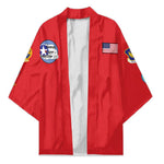 Tuskegee Airmen WWII Heroes Kimono The Great American Aviators Red Art