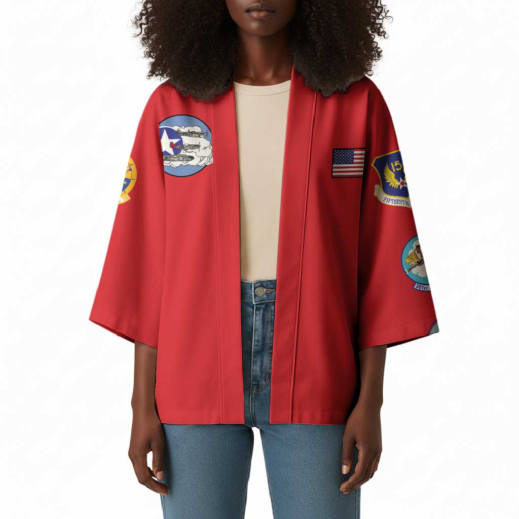 Tuskegee Airmen WWII Heroes Kimono The Great American Aviators Red Art