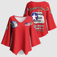 Tuskegee Airmen WWII Heroes Kimono Sleeve Blouse The Great American Aviators Red Art