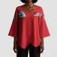 Tuskegee Airmen WWII Heroes Kimono Sleeve Blouse The Great American Aviators Red Art