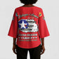 Tuskegee Airmen WWII Heroes Kimono Sleeve Blouse The Great American Aviators Red Art