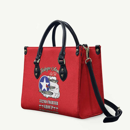 Tuskegee Airmen WWII Heroes Leather Bag The Great American Aviators Red Art