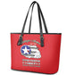 African American Aviators WWII Leather Tote Bag Tuskegee Red Tails Airmen Red - African Pride