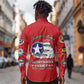 African American Aviators WWII Long Sleeve Button Shirt Tuskegee Red Tails Airmen Red - African Pride