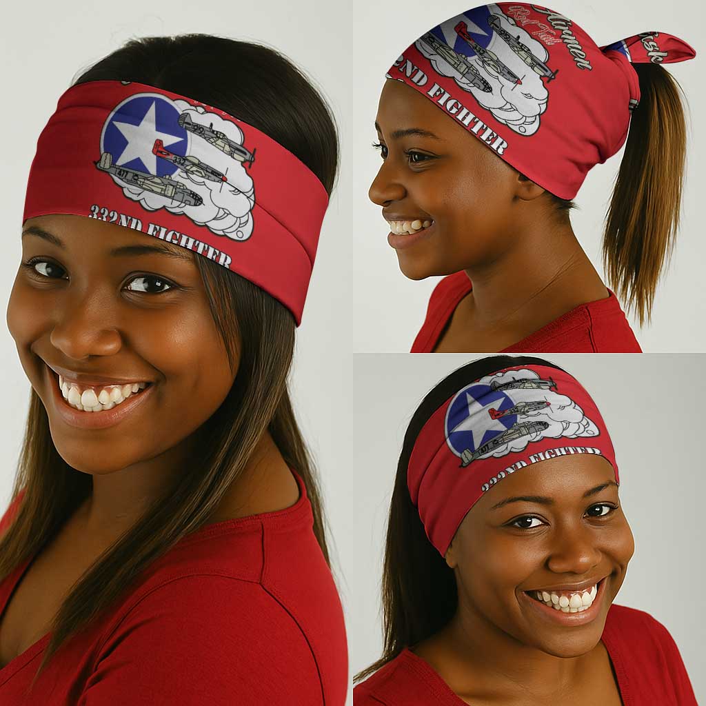 African American Aviators WWII Neck Gaiter Tuskegee Red Tails Airmen Red - African Pride