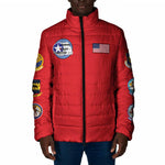 Tuskegee Airmen WWII Heroes Padded Jacket The Great American Aviators Red Art