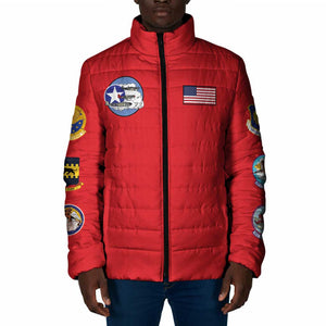 Tuskegee Airmen WWII Heroes Padded Jacket The Great American Aviators Red Art