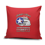 Tuskegee Airmen WWII Heroes Pillow Cover The Great American Aviators Red Art
