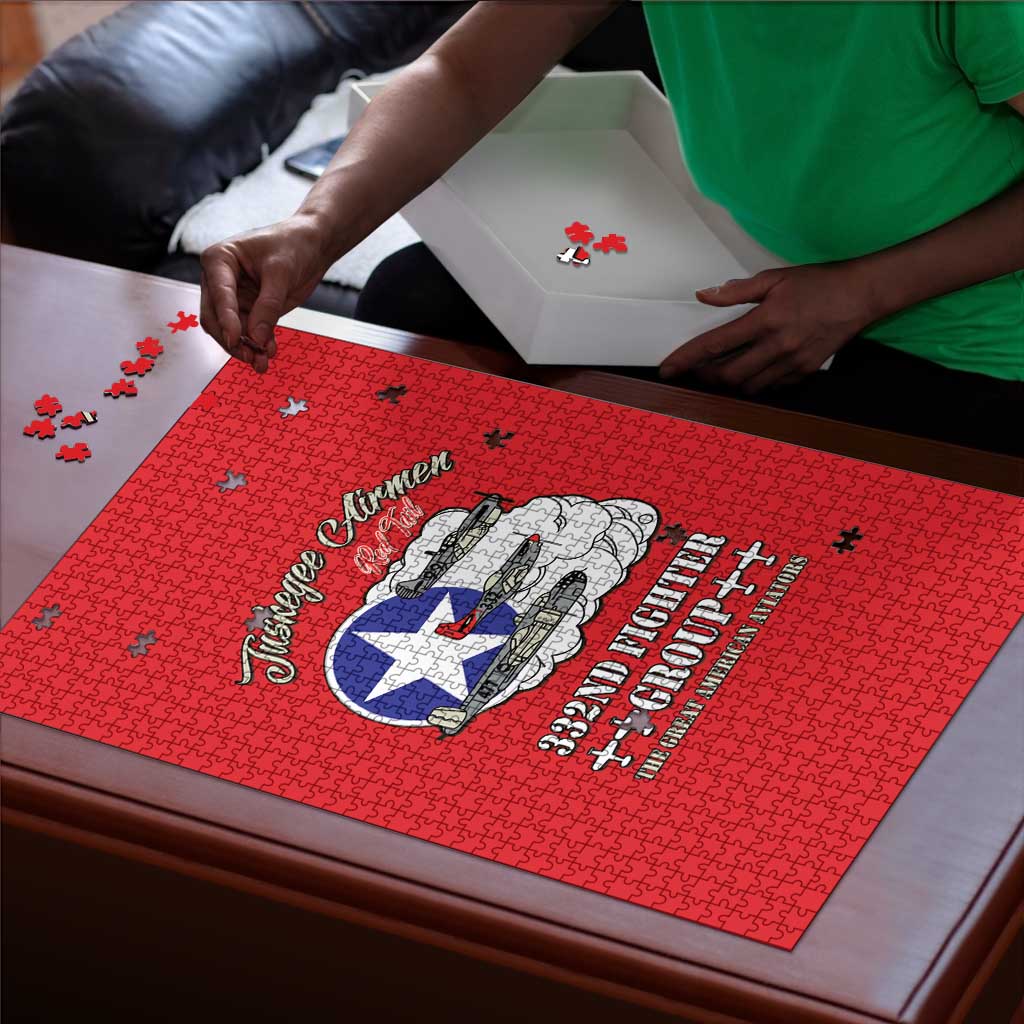 Tuskegee Airmen WWII Heroes Puzzle The Great American Aviators Red Art