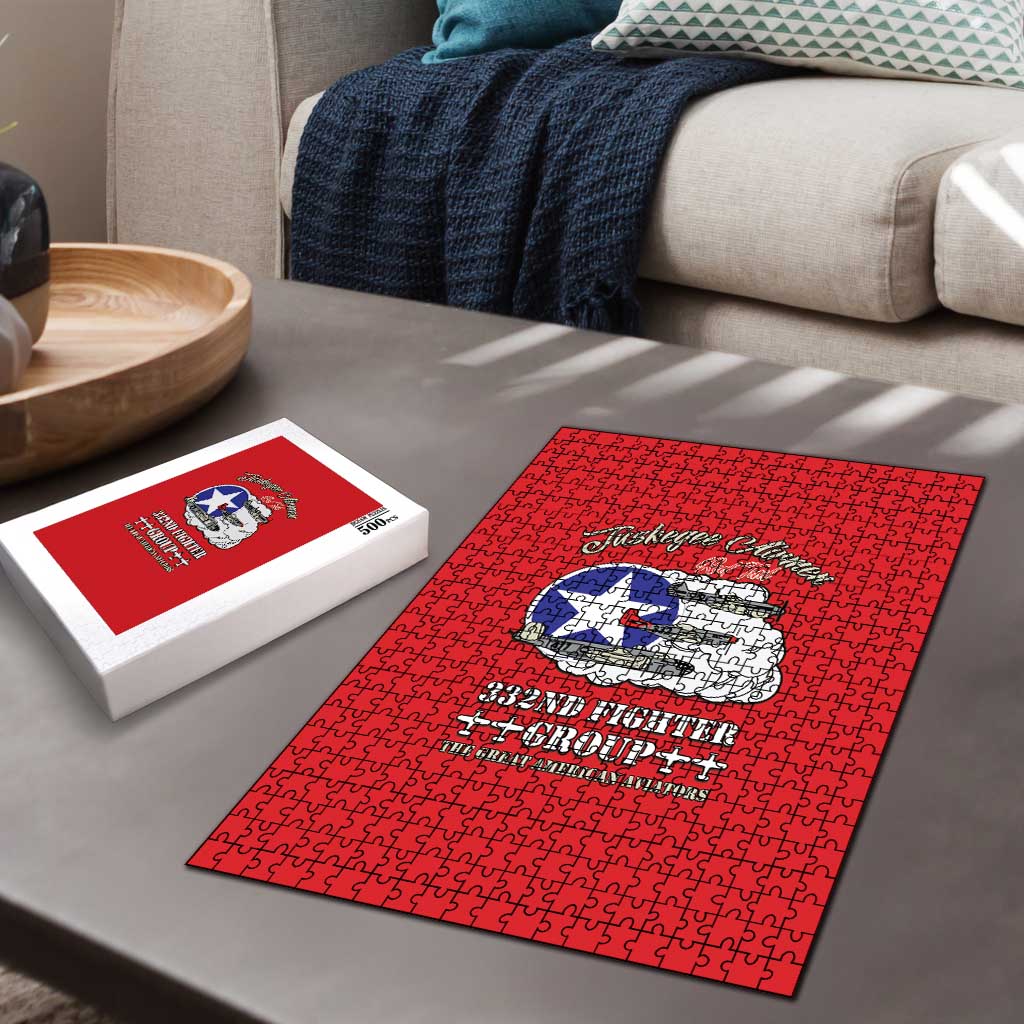 Tuskegee Airmen WWII Heroes Puzzle The Great American Aviators Red Art