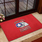 African American Aviators WWII Rubber Doormat Tuskegee Red Tails Airmen Red - African Pride