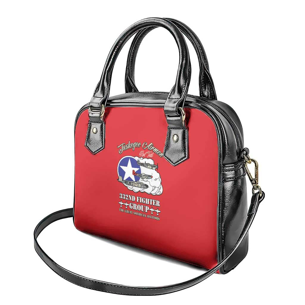 African American Aviators WWII Shoulder Handbag Tuskegee Red Tails Airmen Red - African Pride