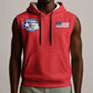African American Aviators WWII Sleeveless Hoodie Tuskegee Red Tails Airmen Red - African Pride