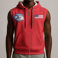 African American Aviators WWII Sleeveless Zip Hoodie Tuskegee Red Tails Airmen Red - African Pride