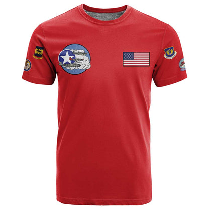 African American Aviators WWII T shirt Tuskegee Red Tails Airmen Red - African Pride