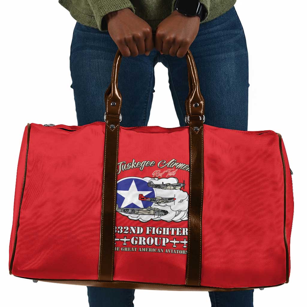 Tuskegee Airmen WWII Heroes Travel Bag The Great American Aviators Red Art