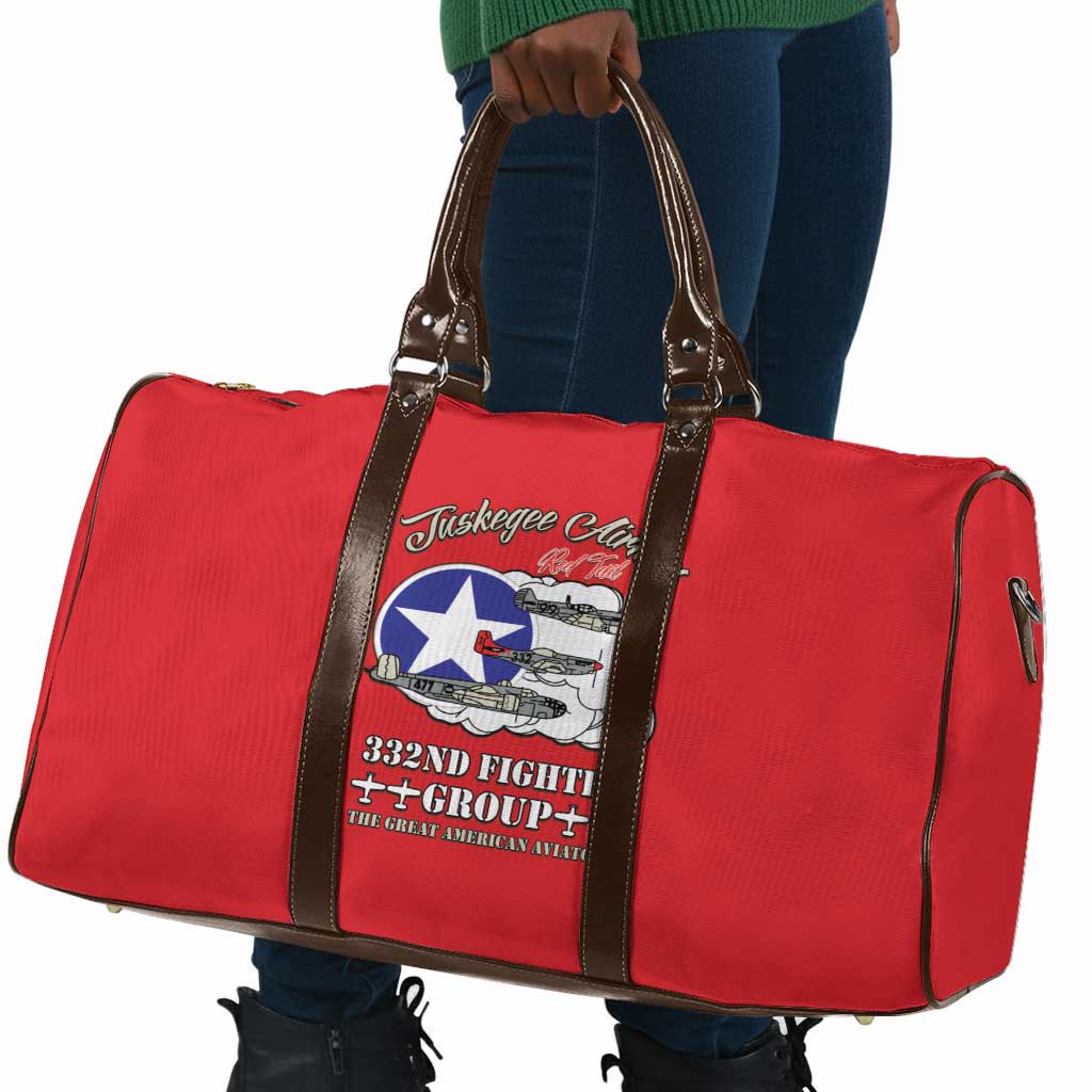 Tuskegee Airmen WWII Heroes Travel Bag The Great American Aviators Red Art