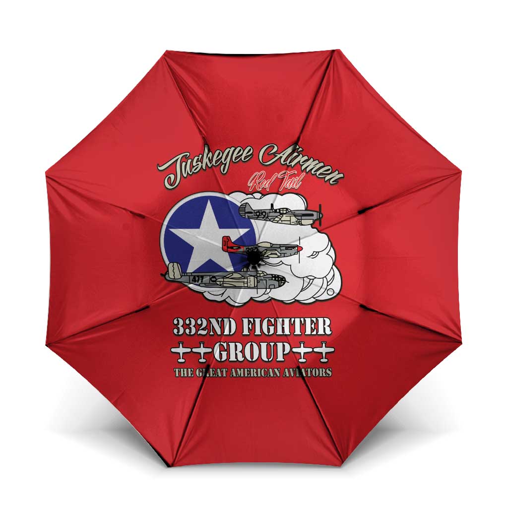 Tuskegee Airmen WWII Heroes Umbrella The Great American Aviators Red Art