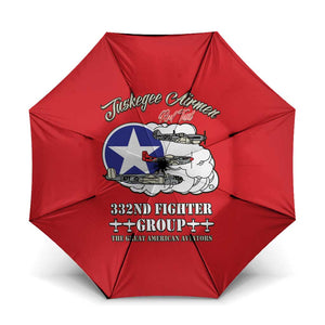 Tuskegee Airmen WWII Heroes Umbrella The Great American Aviators Red Art