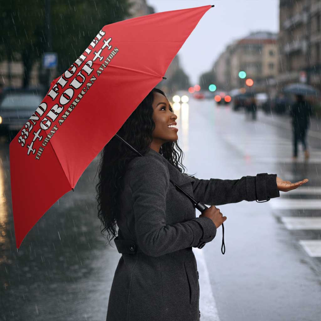 Tuskegee Airmen WWII Heroes Umbrella The Great American Aviators Red Art