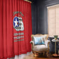 African American Aviators WWII Window Curtain Tuskegee Red Tails Airmen Red - African Pride