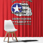 African American Aviators WWII Window Curtain Tuskegee Red Tails Airmen Red - African Pride