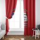 African American Aviators WWII Window Curtain Tuskegee Red Tails Airmen Red - African Pride