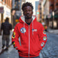 African American Aviators WWII Zip Hoodie Tuskegee Red Tails Airmen Red - African Pride