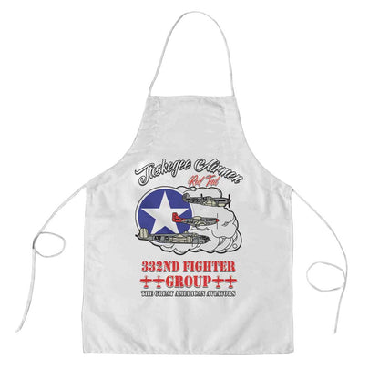 Tuskegee Airmen WWII Heroes Apron The Great American Aviators White Art