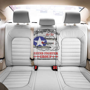 African American Aviators WWII Back Car Seat Cover Tuskegee Red Tails Airmen White - African Pride