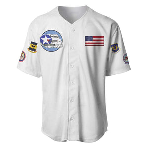 African American Aviators WWII Baseball Jersey Tuskegee Red Tails Airmen White - African Pride