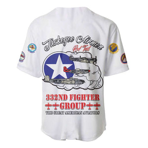 African American Aviators WWII Baseball Jersey Tuskegee Red Tails Airmen White - African Pride