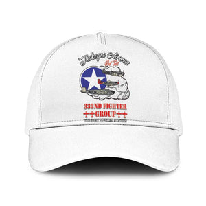 African American Aviators WWII Baseball Net Cap Tuskegee Red Tails Airmen White - African Pride