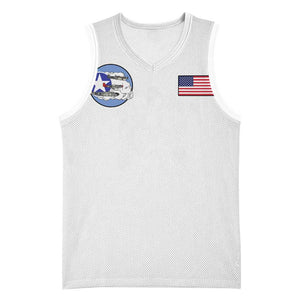 African American Aviators WWII Basketball Jersey Tuskegee Red Tails Airmen White - African Pride