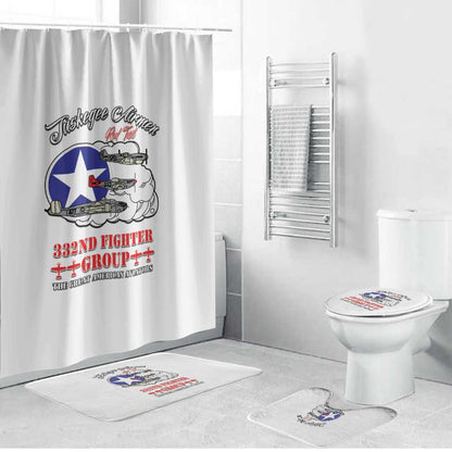 Tuskegee Airmen WWII Heroes Bathroom Set The Great American Aviators White Art