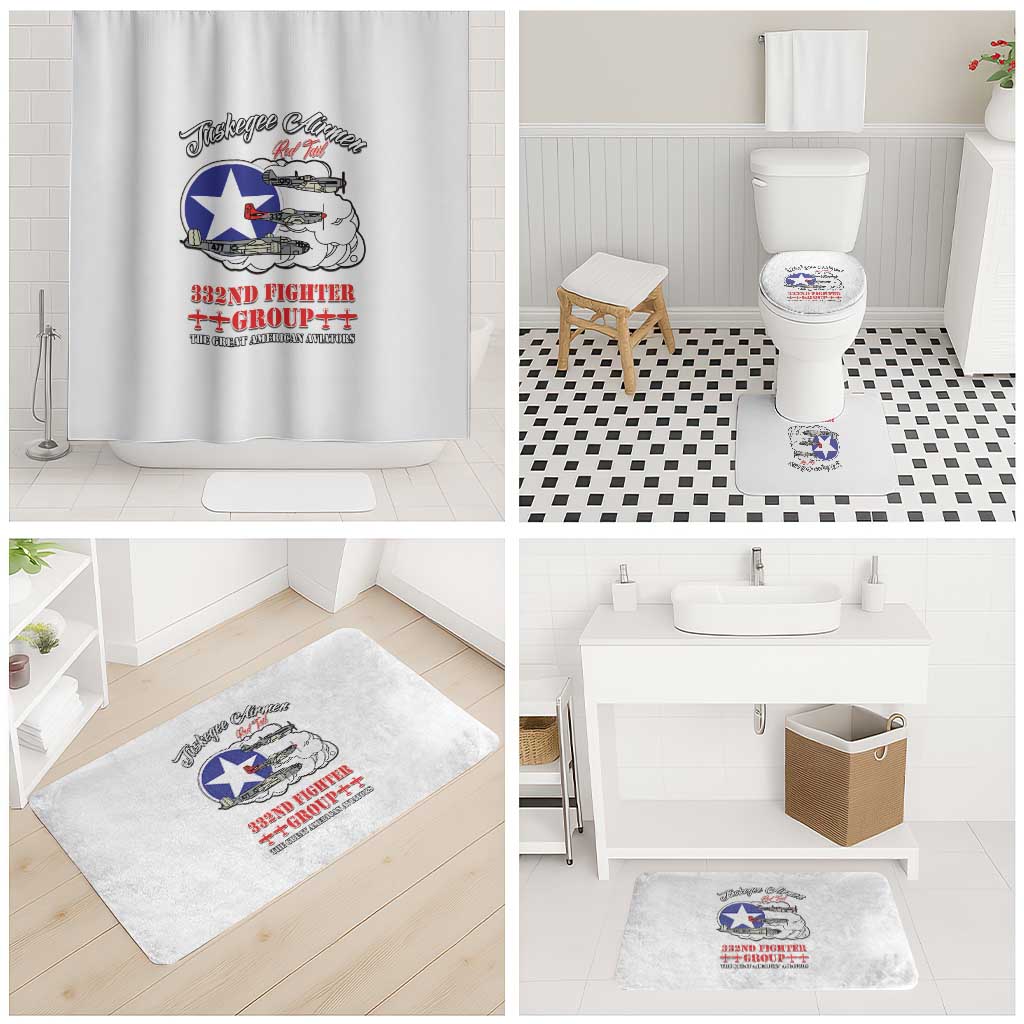 Tuskegee Airmen WWII Heroes Bathroom Set The Great American Aviators White Art