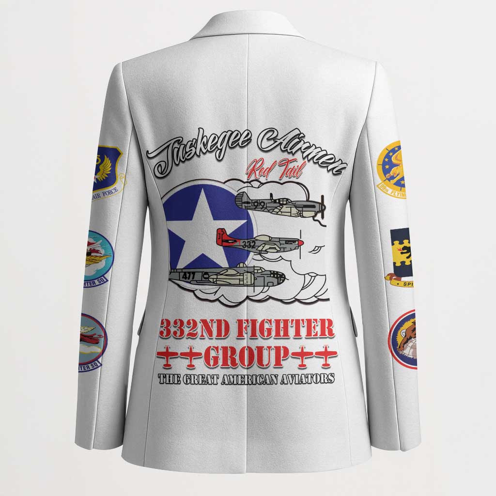 Tuskegee Airmen WWII Heroes Blazer The Great American Aviators White Art