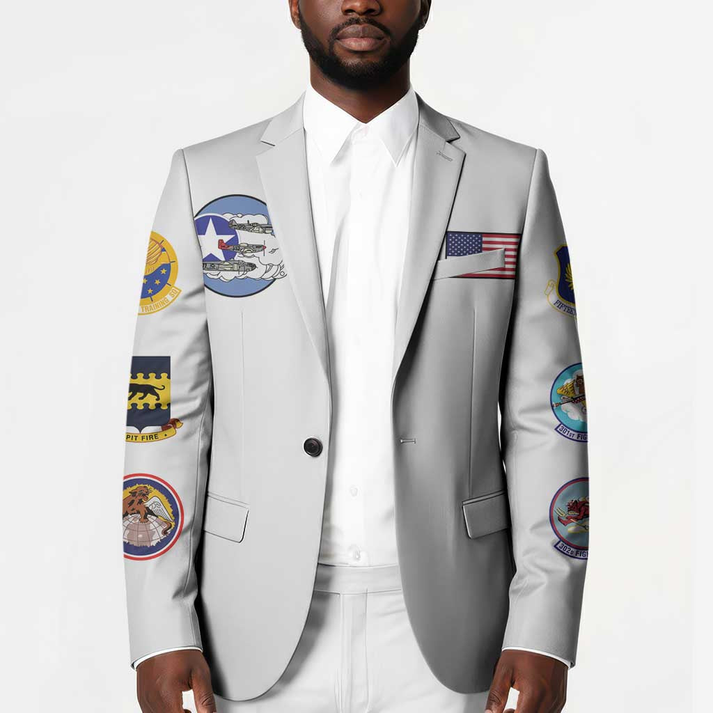 Tuskegee Airmen WWII Heroes Blazer The Great American Aviators White Art