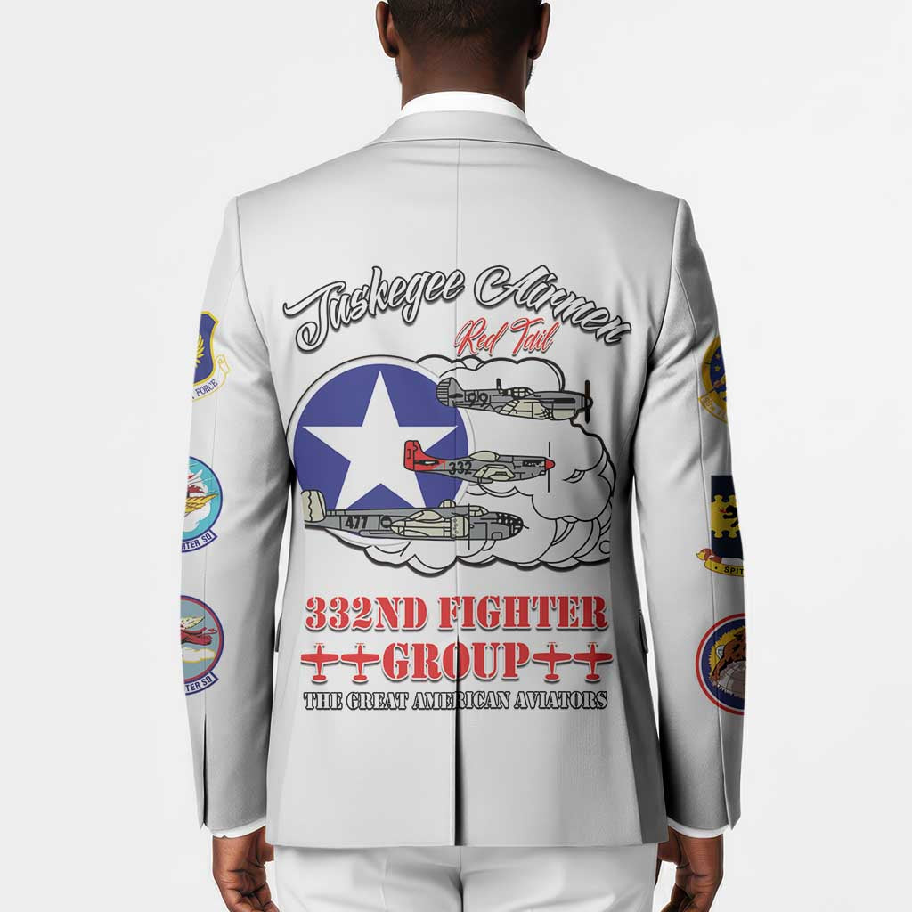 Tuskegee Airmen WWII Heroes Blazer The Great American Aviators White Art